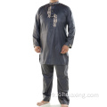 Robe arabe hommes brodés de thobe rond